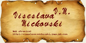 Višeslava Mickovski vizit kartica